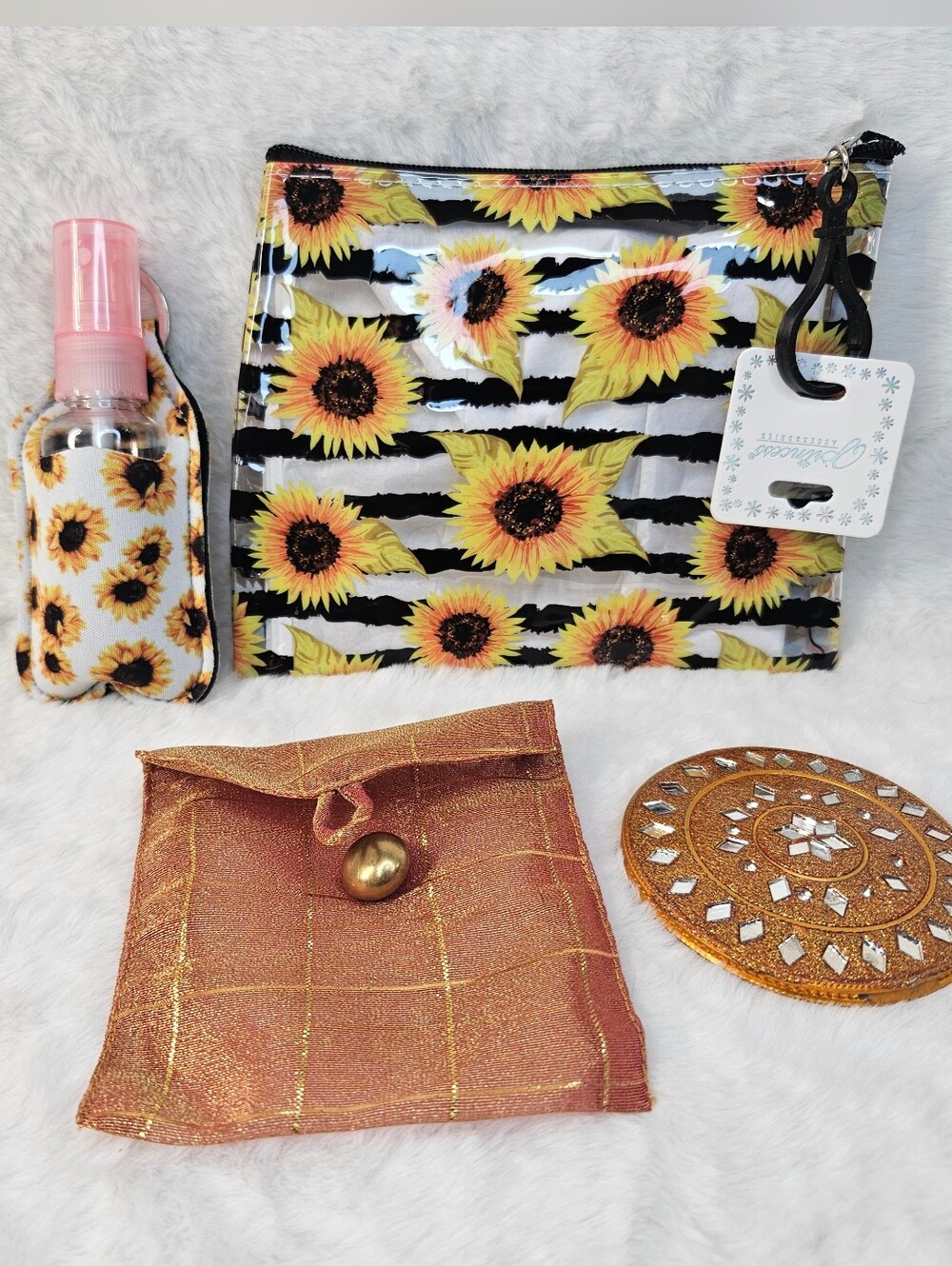Sunflower Cosmetic Bag Bundle NWOT